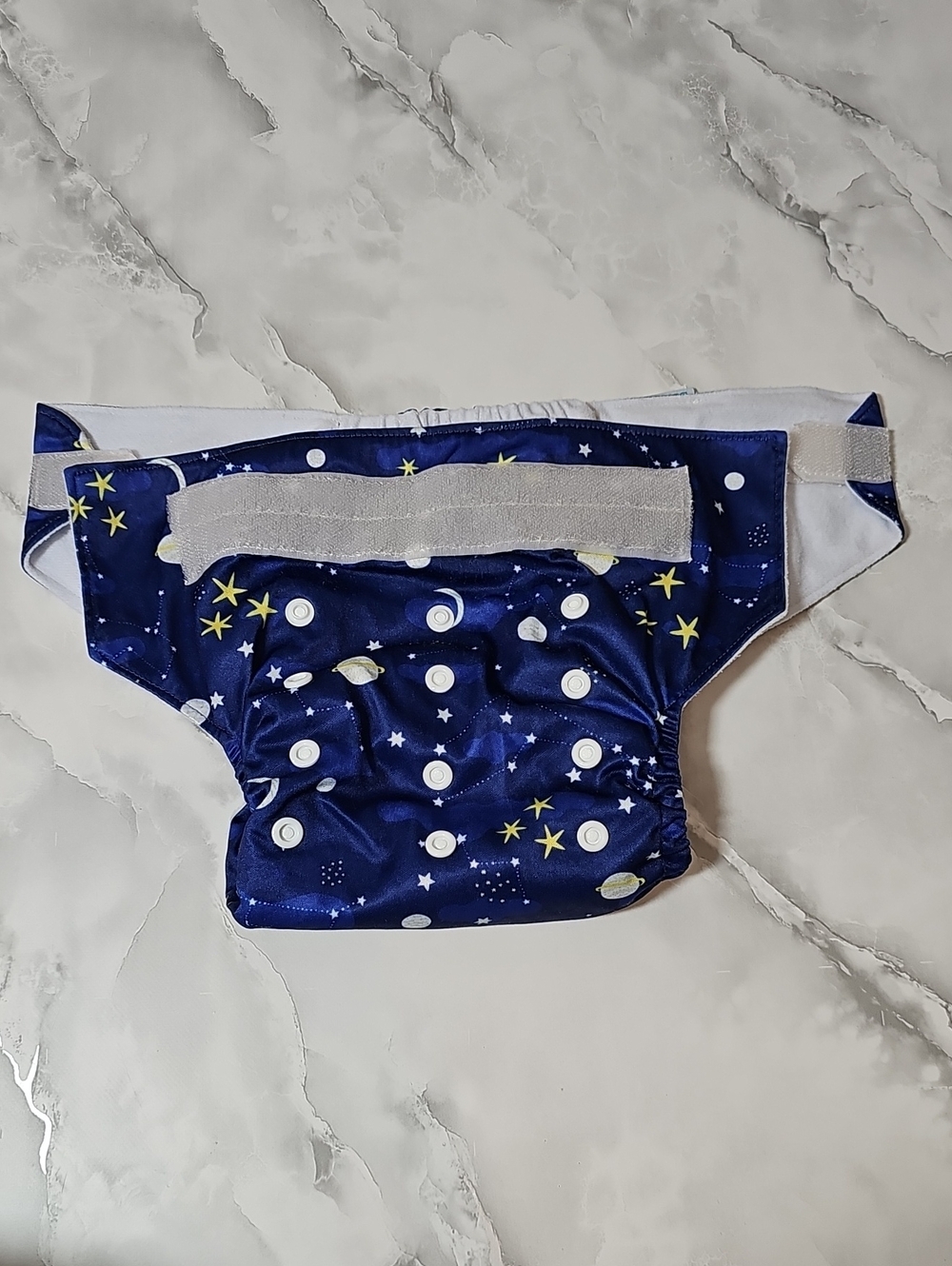 Large Reusable Pocket Cloth Diaper Adjustable Snaps Velcro Closure